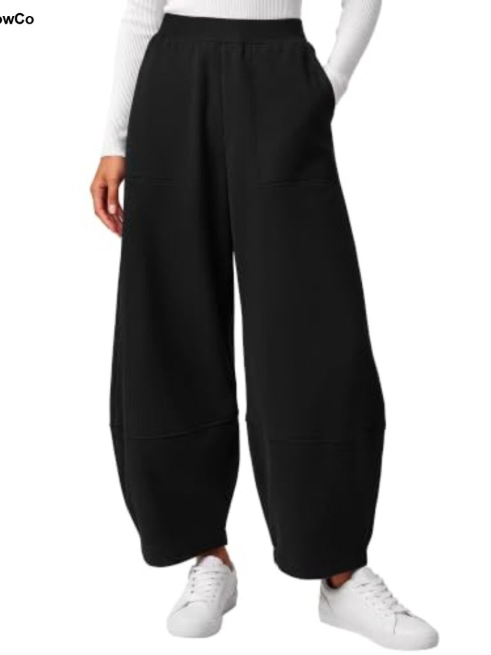 Womens Wide Leg Fleece Harem Barrel Sweatpants Ankle Palazzo Lounge Pants